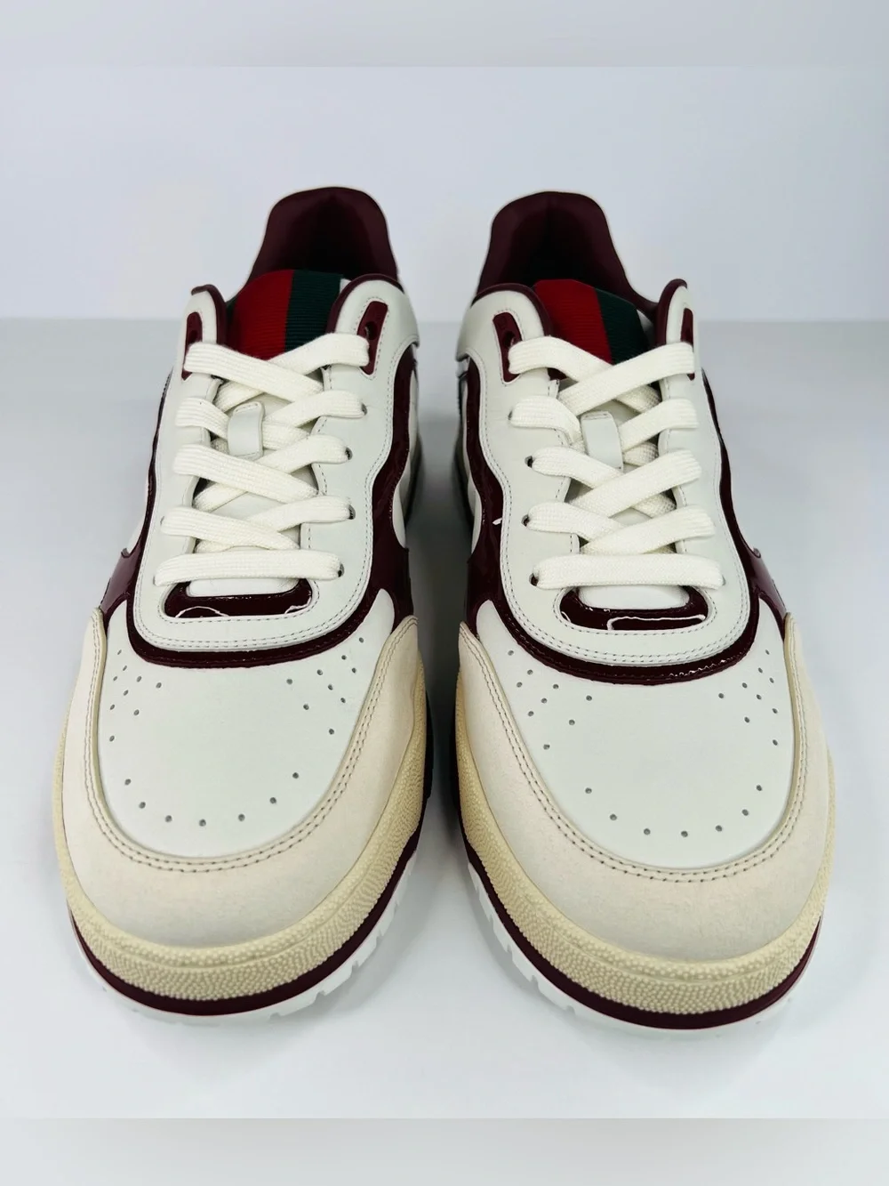 Gucci Re-Web Ace Logo Men Leather Sneakers UK 11 - US 11.5 - EU 45